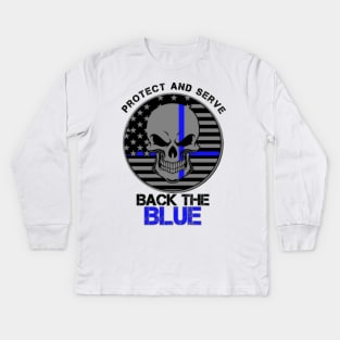 Protect and Serve Kids Long Sleeve T-Shirt